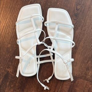 Marc Fisher Elegant White Strappy Sandals